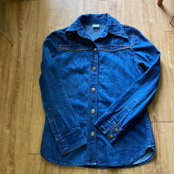 Vintage Equipements Militaires French western denim shirt - Picture 3 of 8